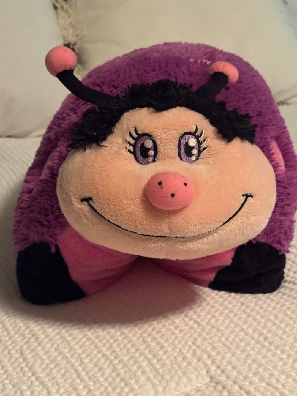 Pillow Pet 2009 Limited Edition Lady bug Purple Stuffed Animal Toy